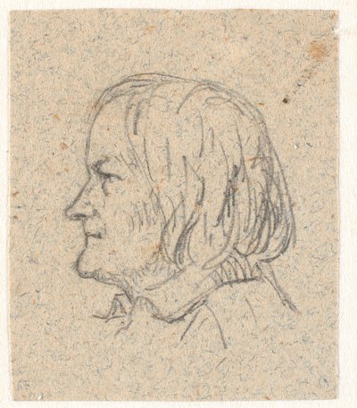 Thorvaldsen の横顔の肖像画 作： P.C. Skovgaard