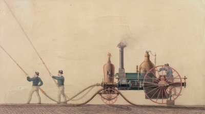 1841年、1865年に米国で最初に使用された蒸気消防車 作： P.R. Hodge