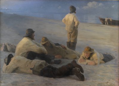 スカーゲン ビーチの漁師 作： Peder Severin Krøyer