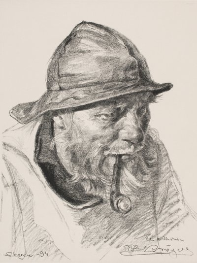 スカーゲンの漁師の頭 作： Peder Severin Krøyer