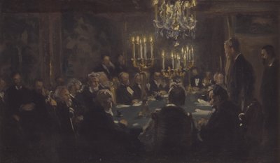 科学会「科学会の会」構図スケッチ 作： Peder Severin Krøyer