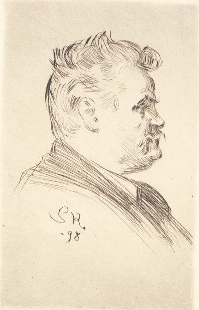 カール・ロッハーの肖像、プロフィール 作： Peder Severin Krøyer