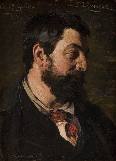 フランスの画家アルフレッド・ギユーの肖像 作： Peder Severin Krøyer