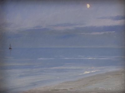 月光のスカーゲン ビーチ 作： Peder Severin Krøyer