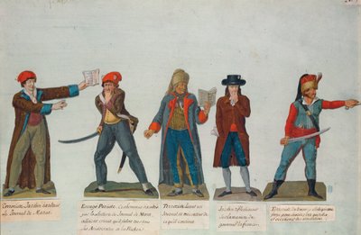 フランス革命（ガッシュ）中のテロの治世（1793-4）の時代のジャコバンとテロリスト 作： P. A. and J.B. Lesueur