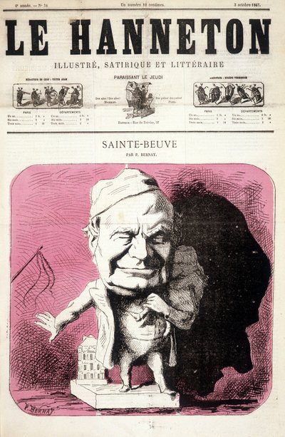 Sainte - Beuve (サント・ブーヴ) - Bernayによる、1867年10月3日付の「Le Hanneton」紙の記事。 作： P. Bernay
