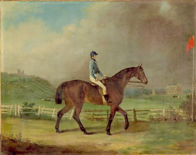 リンカーン競馬場で所有者と一緒にヒンドリー氏のロジーナ、大聖堂を越えて 作： P. Ewbank