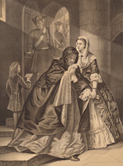 「ニスデール卿の塔からの脱出、1716 年」、1886 年 作： P Fraenkel
