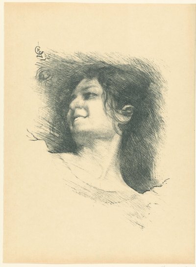 笑顔の女性の頭 エチュード ド ファム レプルーヴ（シリーズタイトル） 作： P. Lapierre