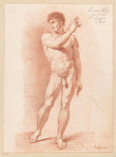 正面から見た男性立裸体（一等1815年） 作： P. Luypen