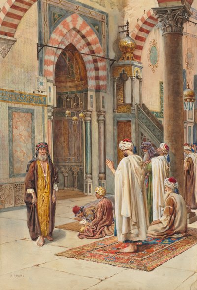 イスラム教徒の祈り 作： P. Pavesi