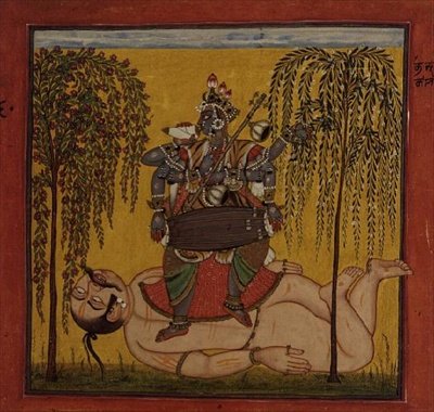 63.1147 Bhadrakali、タントラのテキストより、ヒマーチャル・プラデーシュ州バソリー市 作： Pahari School