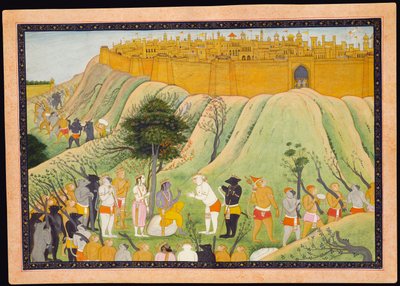 モンキーとベアの同盟国との弁護士のラマとラクシュマナ、1800年頃 作： Pahari School