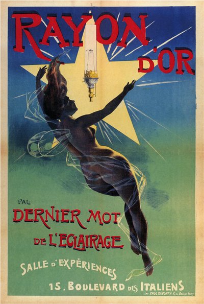 Golden Ray - Last Word of Lighting - Jean de Paleologue (Paleologu) (Pal) (1855-1942) - 1895 - カラーリトグラフ - 121x81 - プライベートコレクション 作： Pal