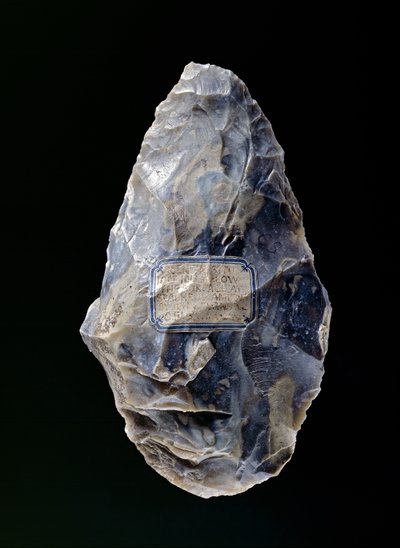ハンドアックス、セントアシュール、ソンム、アミアン、フランス、旧石器時代、紀元前200 000年頃 作： Paleolithic