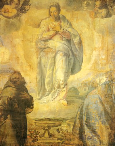 パルマ・ヤンガーとして知られるヤコポ・ネグレッティ作の無原罪懐胎 (1544-1628) サン・フランチェスコ教会、レカナーティ、マルケ州 作： Palma Il Giovane (1548 1628)
