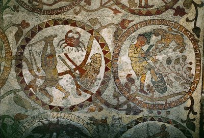 のモザイク床から見た星座 作： Pantaleone Pantaleone