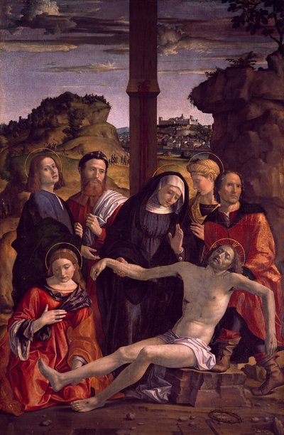 パオロ・カヴァッツォーラ（1486-1522）の「受難のポリプティク」から「キリストの降架」の部分 作： Paolo Morando Cavazzola