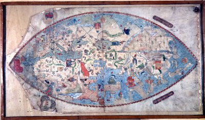 パオロ・トスカネッリ (1397 - 1497) の世界地図。 1457. この地図は、大大陸が発見される前のヨーロッパの地球のイメージを表しています。 フィレンツェ国立図書館 作： Paolo Toscanelli