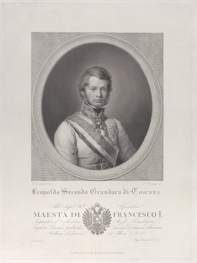 トスカーナ大公レオポルド 2 世の楕円形の肖像画、1833., 1833. 作： Paolo Toschi