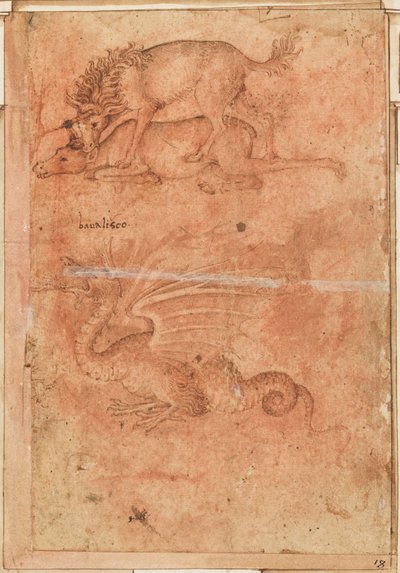Ein Einhorn tötet eine Hirschkuh und einen Drachen 作： パオロ・ウチェッロ