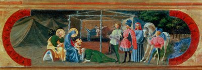 Magiの崇拝。パオロ・ジ・ドーノ（パオロ・ウッチェロ）（1397-1475）の絵画 作： Paolo Uccello