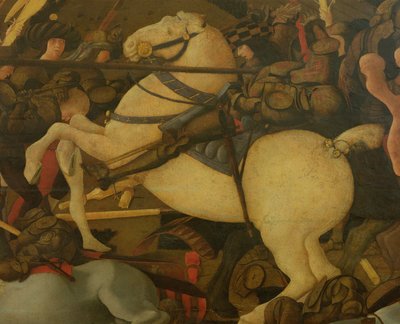ニッコロダトレンティーノの詳細、1432年のサンロマーノの戦い、1456年頃（パネル上のテンペラ） 作： Paolo Uccello
