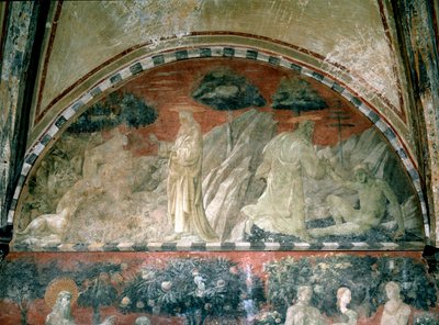 創世記、動物の創造とアダムの創造 - フレスコ画 作： Paolo Uccello