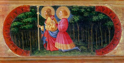 祈る聖人ジェームズとアンサノパオロ・ジ・ドーノ（パオロ・ウッチェロ）（1397-1475）の絵画 作： Paolo Uccello