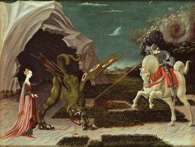 聖ジョージとドラゴン、1470年頃（詳細は85548を参照） 作： Paolo Uccello