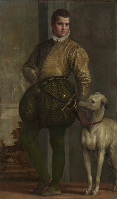 グレイハウンドの少年、おそらく1570年代。 作： Paolo Veronese