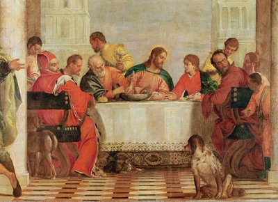 レヴィの家の饗宴の詳細、1573年（227605の詳細） 作： Paolo Veronese