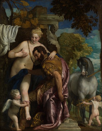 愛によって結ばれた火星と金星、1570年代。 作： Paolo Veronese