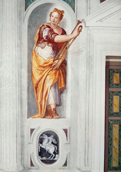 角を持つミュージシャン、1560〜1568年 作： Paolo Veronese