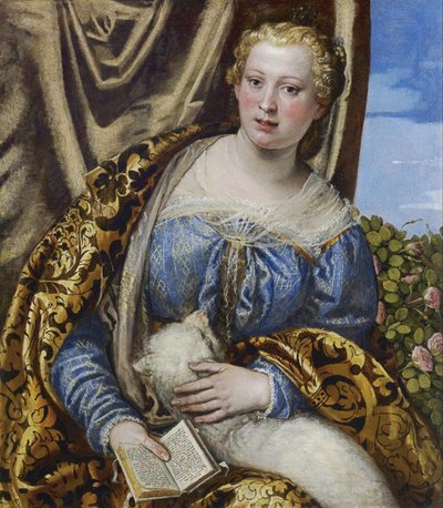 聖アグネスとしての女性の肖像 作： Paolo Veronese