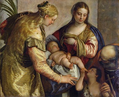 聖バーバラの聖家族、1550年頃 作： Paolo Veronese