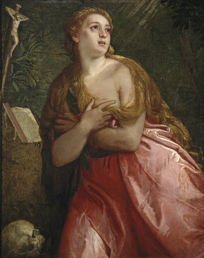 悔い改めたメアリーマグダレン、1583 作： Paolo Veronese