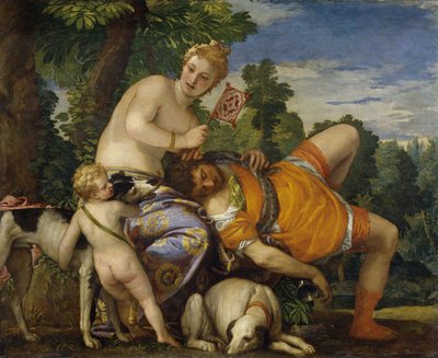金星とアドニス 作： Paolo Veronese