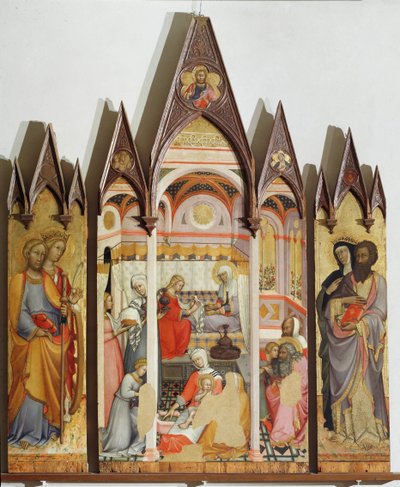 マリアの誕生 - 絵画 作： Paolo di Giovanni Fei