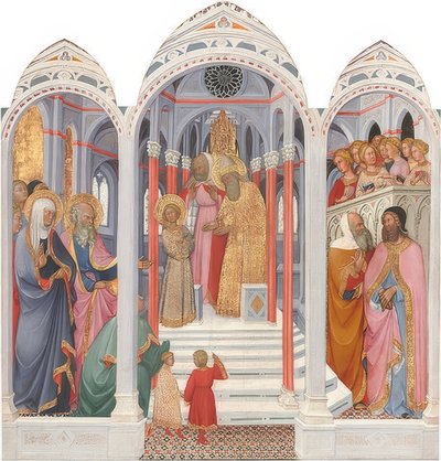 メアリーの寺院。 1398-99 作： Paolo di Giovanni Fei