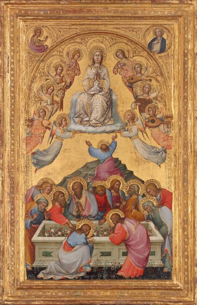 大天使ガブリエルの胸像と…の聖母被昇天 14001405。 作： Paolo di Giovanni Fei