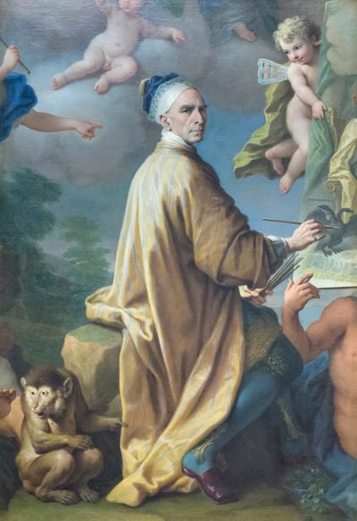 自画像、1714年以降、パオロ・デ・マテイス（キャンバスに油彩） 作： Paolo di Matteis