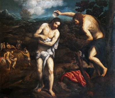 キリストの洗礼、1548-1551年。 作： Paris Bordone
