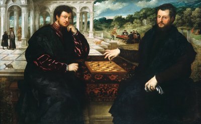 2人のチェスプレイヤー（1545年頃 作： Paris Bordone