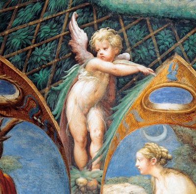 ケルビムとダイアナの顔（『ダイアナとアクタイオンの神話』より）、約20年前 作： Parmigianino