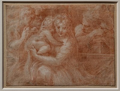 二人の聖人のいる聖家族 作： Parmigianino (1503 40)