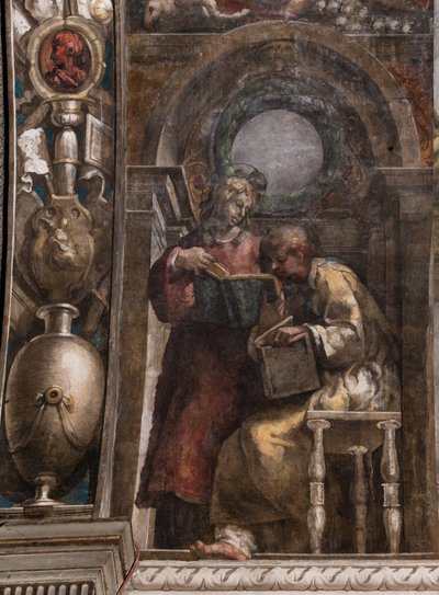 聖スティーブンと聖ローレンス、1523年頃（フレスコ画） 作： Parmigianino