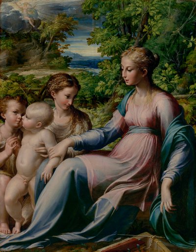聖アンナと聖母マリアと聖ヨハネバプテストとマグダラのマリア 作： Parmigianino