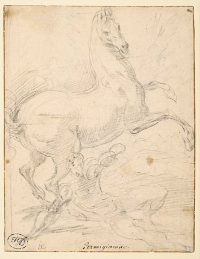 聖パウロの回心 (直腸) 作： Parmigianino
