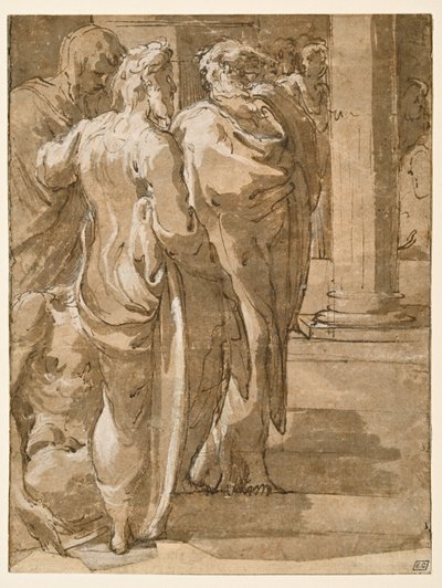 足の不自由な人の治癒（？） 作： Parmigianino